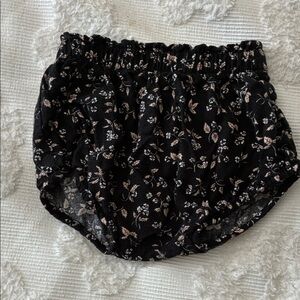 Rylee + Cru Black Floral Kids Shorts